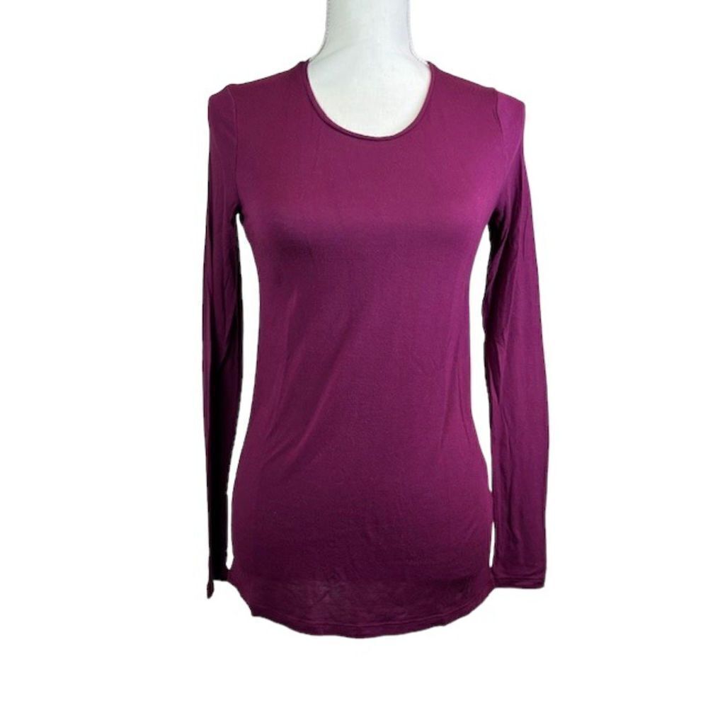 Banana Republic Women's Long Sleeve Top‎ Stretch Raspberry S